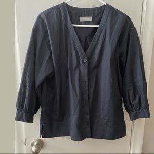 Everlane Silky Cotton Lantern Top EUC